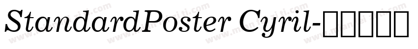 StandardPoster Cyril字体转换
